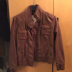 Arden B. Vegan Leather Aviator jacket